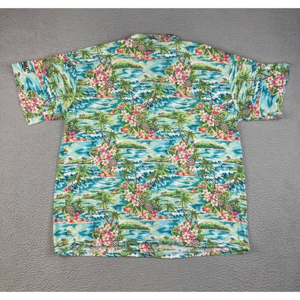 Vintage Tropical Hawaiian Button Shirt Men's Large/XL Ruby Tuesday Summer Lu-Wow - Picture 2 of 6